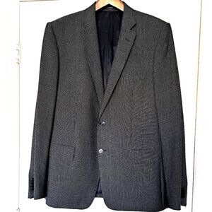 VERSACE Collection New Luxury Gray Wool Silk Blend Double Vent Men Blazer EU 56